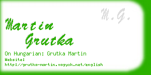 martin grutka business card